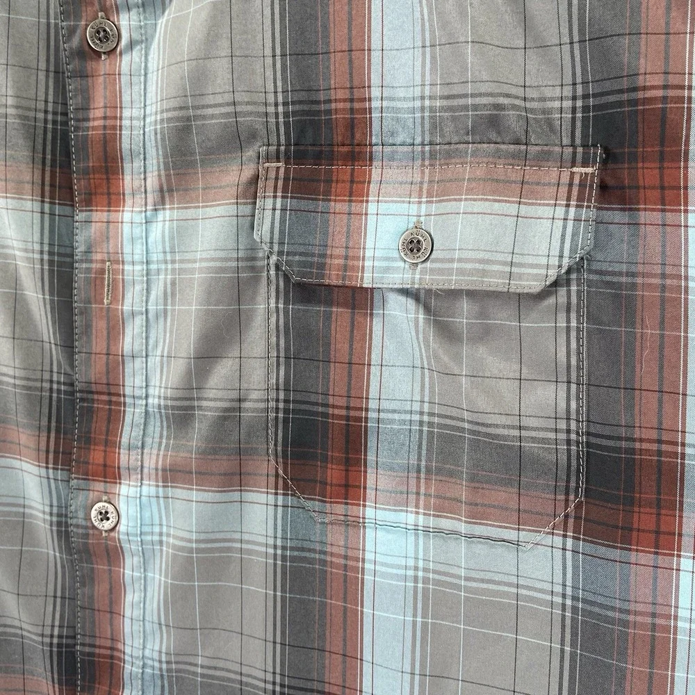 KUHL Shirt men's XL Button Up Response Short Sleeve Plaid Casual Outdoor *READ* - Picture 6 of 12